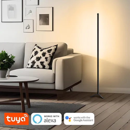 MiBoxer 12W RGB+CCT LED Stehlampe WiFi WL-FL5B - Moderne LED Stehlampe mit RGB+CCT-Funktion, ideal für jedes Zimmer und Smart Home kompatibel.