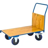 PROREGAL® Handwagen Transportwagen Pro - 600kg Traglast, Blau - Bollerwagen mit stabiler Rohrkonstruktion und leichtgängigen Vollgummirädern, ideal für Lager, Werkstätten und Baustellen. Hohe Traglast von 600 kg für vielseitige Anwendungen.