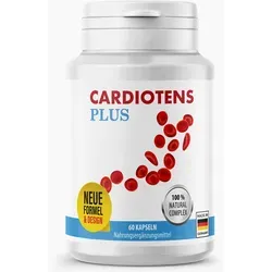 CARDIOTENS PLUS (60 Kapseln) - Nahrungsergänzungsmittel für Vitalität & Wohlbefinden mit einer neuen, verbesserten Rezeptur. Ideal für aktive Lebensstile und tägliche Frische. Hergestellt in Deutschland, 30 Tage Versorgung.