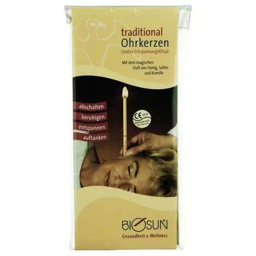 Biosun Ohrkerze Traditional 10 St - Arzneimittel zur sanften Ohrreinigung, fördert das Wohlbefinden und sorgt für Entspannung.