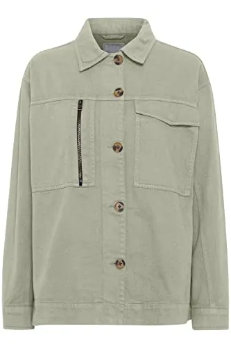 OXMO OXTami Damen Übergangsjacke - Funktionsjacke aus 100% Baumwolle, leicht gefüttert und ideal für den Übergang. Hochwertige Verarbeitung und nachhaltige Produktion für einen umweltbewussten Stil.
