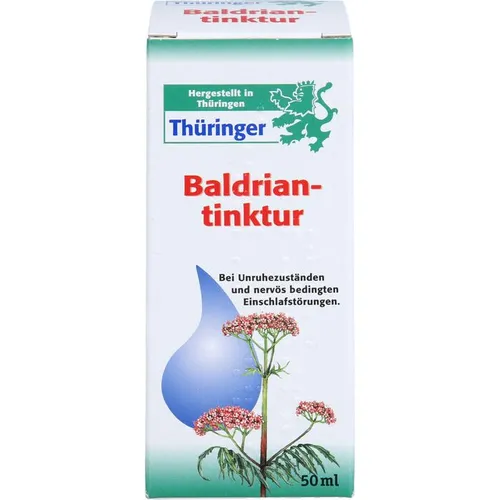 Thüringer Baldriantinktur 50 ml - Arzneimittel zur Unterstützung bei nervöser Unruhe und Einschlafstörungen, auf Basis von hochwertigem Baldrianextrakt für eine natürliche Entspannung.