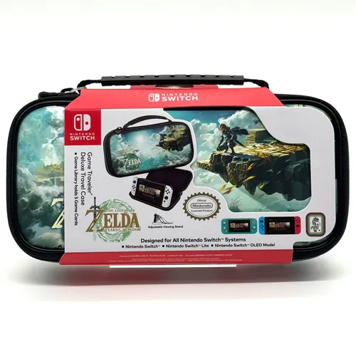 Nintendo Deluxe Travel Case: The Legend of Zelda: Tears of the Kingdom - Kameratasche für Nintendo Switch, limitierte Auflage mit robustem Hartgehäuse, gepolstertem Innenfach und Platz für bis zu 14 Spiele – ideal für unterwegs!