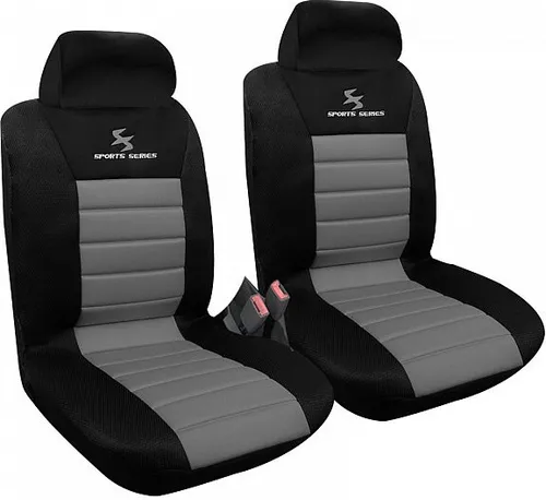 Woltu Sitzbezüge 2er Set für Autositze, grau - Hochwertige Autositzbezüge aus 50% recyceltem Polyester, spritzwassergeschützt und mit einfacher 5-Minuten-Montage. Ideal für individuellen Sitzschutz und ergonomischen Komfort.
