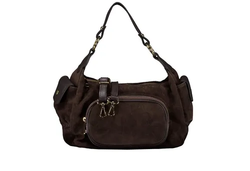 Hausfelder Manufaktur Beuteltasche Velours – Stilvolle Ledertasche - Elegante Beuteltasche aus hochwertigem Rindleder mit vielseitigen Fächern für optimale Organisation. Ideal für den täglichen Einsatz und bietet durch den abnehmbaren Schulterriemen Flexibilität.