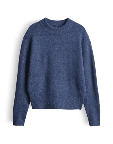 OPUS Damen Pullover PITAN Regular in Mélange Optik Soft Ink, Größe 38 - Stylischer OPUS Strickpullover für jeden Tag. Der lockere Schnitt und die hochwertige Materialqualität sorgen für besonderen Tragekomfort und vielseitige Kombinationsmöglichkeiten.