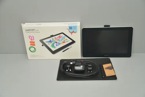 WACOM One Creative Pen Display 13,3 Zoll - Grafiktablett mit Full HD Auflösung (1920 x 1080) und 4096 Druckempfindlichkeitsstufen, ideal für kreative Profis und Hobbykünstler.
