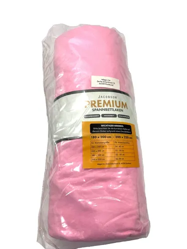 Jacobson Premium Spannbettlaken 180x200 bis 200x220cm rosa