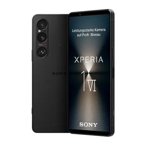 SONY Xperia 1 VI Dual-SIM-Smartphone schwarz - 256 GB, spritzwassergeschützt und mit 52 MP Kameratechnologie für beeindruckende Fotos und Videos