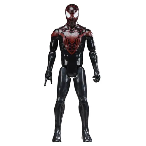 Marvel Spider-Man Titan Serie Miles Morales Action-Figur (Skala 30 cm), Superhelden-Spielzeug für Kinder ab 4 Jahren, Schwarz