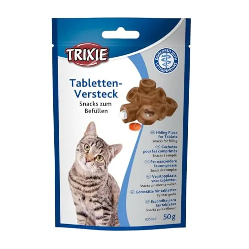 Trixie Tabletten Versteck für Katzen Snacks zum Befüllen Medikamente Tabletten