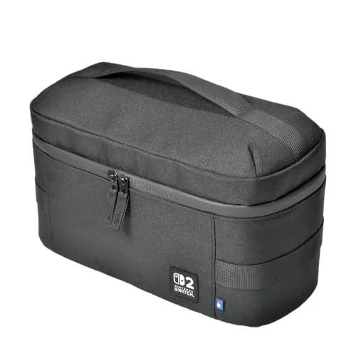 HORI Compact Carry All (Black) für Nintendo Switch 2 - Robuste und stilvolle Tragetasche für die Nintendo Switch 2 mit fünf verstellbaren Fächern zur sicheren Aufbewahrung von Konsole, Dock und Zubehör.