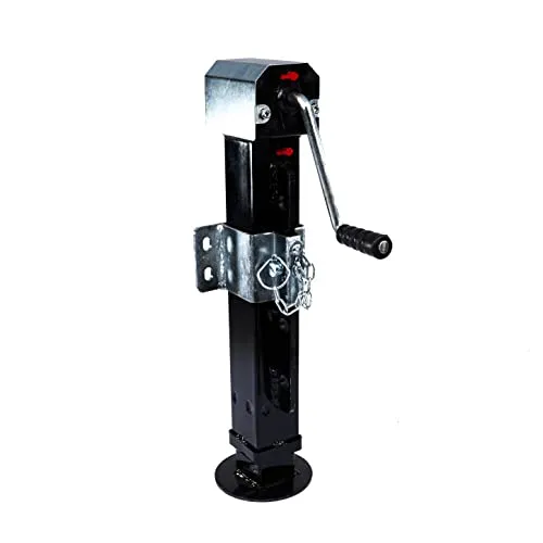Stützfuß mit Kurbel und Spindelhub 320 mm – 4000 kg Tragfähigkeit - Robuster Stützfuß aus Stahl für Anhänger, mechanisch verstellbar von 630 bis 950 mm. Ideal für sicheren Halt und Stabilität beim Abstellen.