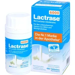 Lactrase 6000 FCC Tabletten Nachfüllpack 480 ST - Nahrungsergänzungsmittel mit hochwertigem Lactase-Enzym, ideal zur Unterstützung einer lactosefreien Ernährung. 480 Tabletten für mehr Genuss ohne Bauchschmerzen.