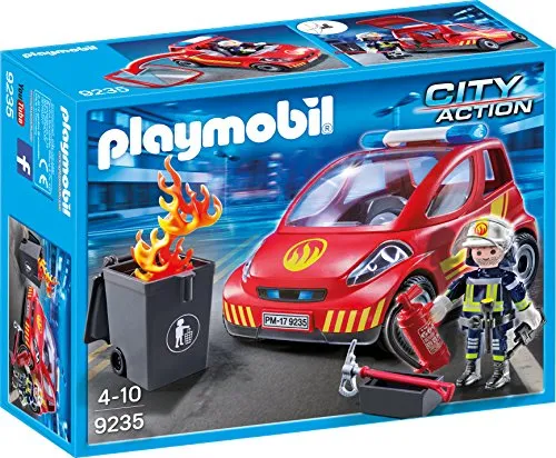 PLAYMOBIL 9235 Feuerwehr-Einsatzfahrzeug - Spielfigur Spielsets: Erlebe spannende Feuerwehrabenteuer mit dem robusten und kinderfreundlichen Einsatzfahrzeug von PLAYMOBIL, ideal für kreative Rollenspiele.