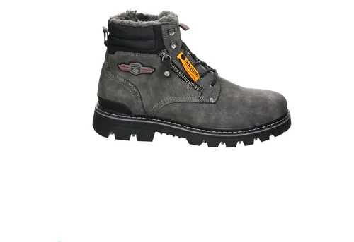 Dockers by Gerli Herren Schnürboots 53HX103 - Dunkelgrau, langlebiges Lederimitat und praktischer seitlicher Reißverschluss für einfachen Einstieg