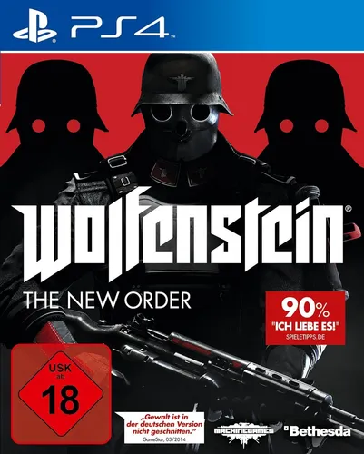 Wolfenstein: The New Order für PS4 - Action & Abenteuer - Action & Abenteuer Spiel aus 2014, USK ab 18 Jahren, neu und originalverpackt für ein intensives Shooter-Erlebnis auf der Sony PlayStation 4.