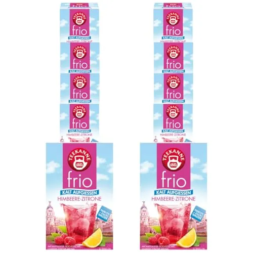 Teekanne frio Himbeer-Zitrone, 10er Pack (10 x 20 Teebeutel), 10 x 45 g