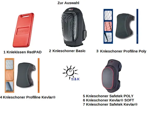 Knieschoner Safetek Poly - Ergonomisch vorgeformtes Kniebett, zertifiziert nach DIN EN 14404 für höchsten Tragekomfort und Produktivität