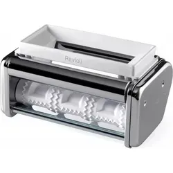 Marcato Atlas 150 Ravioli Aufsatz - Silber, für perfekte gefüllte Nudeln mit 45 mm Breite und praktischen Dosierlöffel