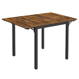 VASAGLE Esstisch - Klappbarer Küchentisch für 2-4 Personen, ideal für kleine Räume in Vintagebraun und Schwarz