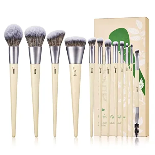 Jessup Pinselset Make Up Pinsel Set 12 Stück Makeup Pinsel Kosmetikpinsel Schminkpinsel Gesichtspinsel Augenpinsel Lidschattenpinsel Puder Foundation Bronzer Concealer Eyeliner Pinsel T327