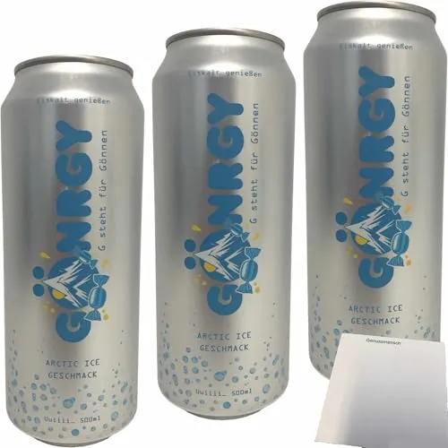 usy Bundle für GÖNRGY Arctic Ice by Montanablack 3er Pack (3x0,5l Dose) incl. DPG Pfand + usy Block