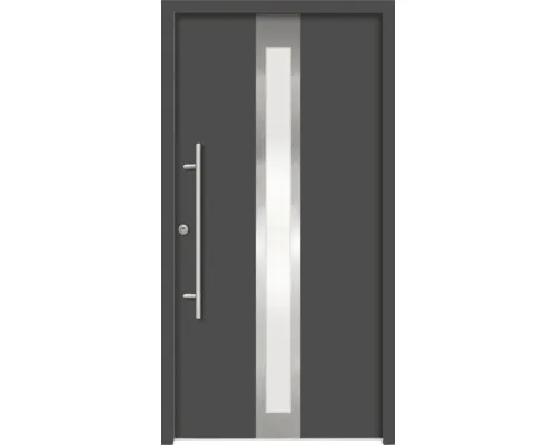 Splendoor Haustür ATHENE Aluminium 1100x2100 mm Anthrazitgrau DIN Links (nach in
