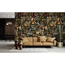 Fototapete MARBURG "Virginie", grün, B:2,12m L:2,7m, Vlies, Tapeten, moderne Tapete für Wohnzimmer Schlafzimmer Küche