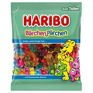 Haribo Bärchen-Pärchen 160g - Fruchtgummis/Lakritze, bunte Fruchtgummibärchen in verschiedenen Geschmacksrichtungen für den perfekten Snackgenuss.
