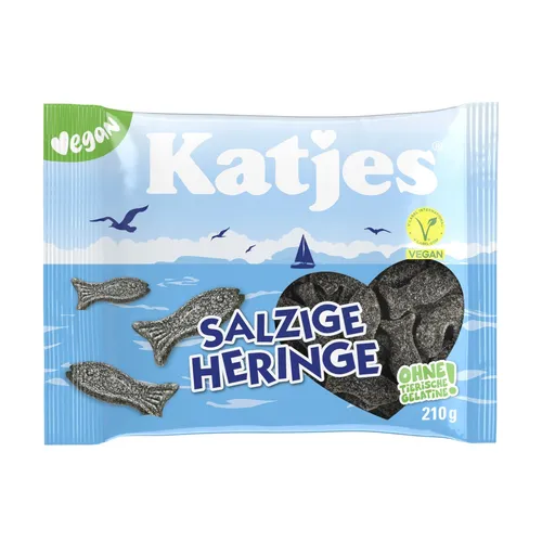 Katjes Salzige Heringe Lakritz vegan salziger Geschmack 210g