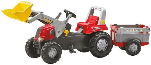 Rolly Toys rollyJunior RT Lader mit Farmatrail (811397) - Kindertraktor mit Farmatrail, ideal für kleine Bauprojekte im Freien und fördert die Kreativität und Motorik der Kinder.