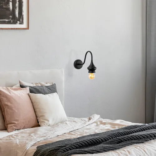 Opviq Alaaddin Wandleuchte, Schwarz, 10 x 31 cm - Moderne Wandleuchte mit elegantem Metallkörper, schafft eine warme Atmosphäre in jedem Raum. Ideal für Wohnzimmer oder Flur, verleiht einen Hauch von Raffinesse.