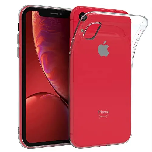 EAZY CASE Hülle kompatibel mit iPhone XR Schutzhülle Silikon, Ultra dünn, Slimcover, Handyhülle, Silikonhülle, Backcover, Durchsichtig, Klar, Transparent