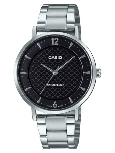 Casio LTPVT04D1A Damen Armbanduhr - Elegante Armbanduhr für Damen in Silber und Schwarz, ideal für jeden Anlass mit präziser Zeitmessung.