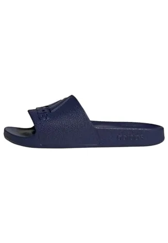 adidas Unisex Adilette Aqua Slides, Dark Blue - Wanderschuhe mit flachem Absatz, ideal für den Strand oder das Schwimmbad, bequemes Synthetik-Obermaterial für schnellen Trocknungsprozess.