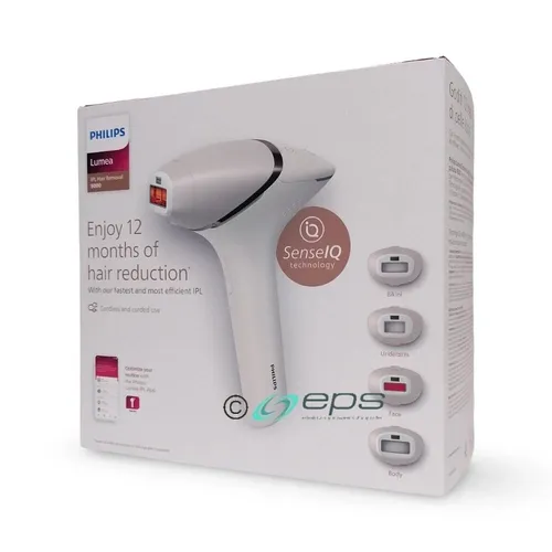 PHILIPS Lumea IPL S9000 BRI957/00 Haarentfernung - IPL-Gerät für langanhaltend glatte Haut, entwickelt in Zusammenarbeit mit Dermatologen für sanfte Lichtimpulse und reduzierte Haarwachstumsrate.