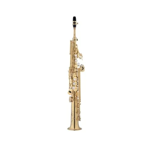 Jupiter JSS1000Q Soprano Sax - Sopraninosaxophon mit gerader Bauweise, hoch F#-Klappe und präzisen Blaustahlfedern für optimale Spielbarkeit. Inklusive Zubehör und leichtem Koffer mit ergonomischer Rucksackgarnitur.