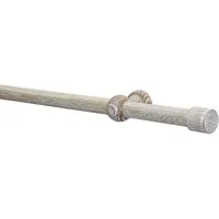 Gardinia Holz-Gardinenstangen-Set Shorty 1-Lauf Ø 25 mm - Elegantes Gardinenstangen-Set aus Holz in Castell-Eiche, ideal für stilvolle Fensterdekorationen. Länge von 240 cm für perfekte Anpassung.