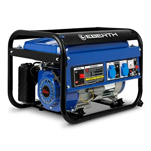 EBERTH 3000 Watt Notstromaggregat - 6,5 PS Benzinmotor, leistungsstark und ideal für unabhängige Stromversorgung überall
