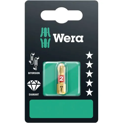 Wera 851/1 BDC SB SiS 05073332001 Kreuzschlitz-Bit PH 1 Werkzeugstahl diamantbeschichtet, legiert D 6.3 1 St.