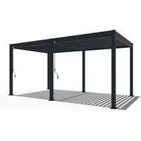 Pergoline Pavillon "Trumpf" mit verschließbaren Stahl-Lamellen, 3 x 5,3 m - Pavillons & Zubehör; Hochwertiger Pavillon mit wetterbeständigen, rostfreien Stahl-Lamellen für optimalen Schutz und Langlebigkeit.