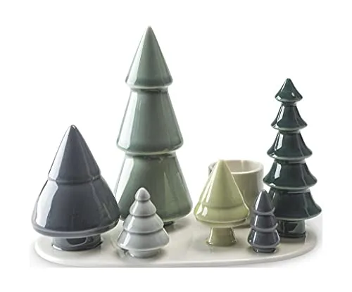 Dottir Nordic Design - Kerzenhalter - Wintergeschichten - Wald - 14 x 10 x 19 cm