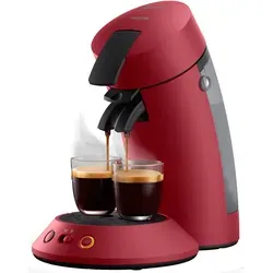 PHILIPS Senseo Original Plus - Kaffeepadmaschine in Rot, Kaffeestärkewahl und Kaffee Boost Technologie für intensiven Geschmack