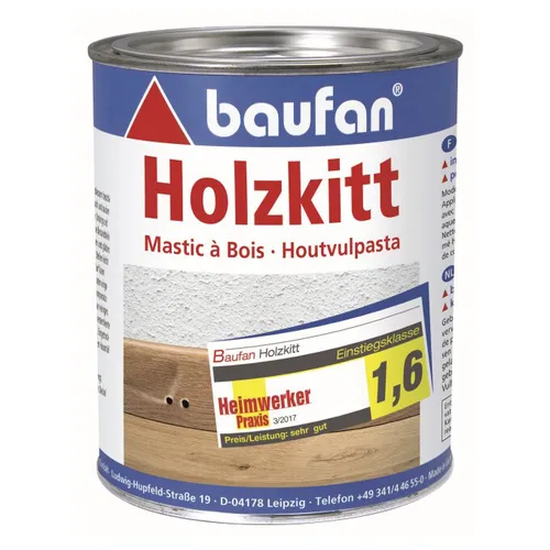 Baufan Holzkitt Lösungsmittelfrei 1 kg - Fensterdichtungen, umweltfreundlicher Holzkitt ohne Lösungsmittel, ideal für die Reparatur von Holzfensterrahmen.