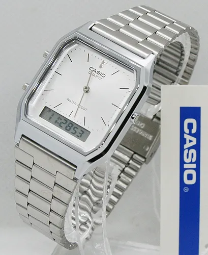 CASIO Quarzuhr Herrenuhr AQ-230A-7AMQYES - Armbanduhren mit analog-digitaler Anzeige, 2. Zeitzone, Weckfunktion und wasserdicht bis 5 bar – ideal für den modernen Alltag!