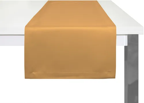 Adam Tischläufer "Uni Collection" Gr. 1, gelb (curry), B/L: 50cm x 150cm, eckig