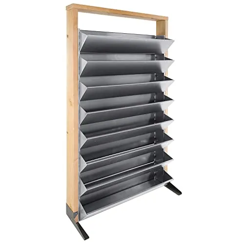 bellissa INALTO L8 vertikales Hochbeet - 8 Pflanzkästen für Balkon & Garten - Blumentreppen mit einzigartiger Optik und durchgängigem Pflanzfeld für optimale Feuchtigkeitsspeicherung. Ideal für kleine Gärten oder Balkone, aus langlebigem Holz und stabilen Stahl.