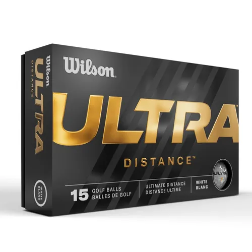 Ekomi Wilson ULTRA Golfbälle 15er PromoPack - 15er Pack Wilson Ultra Golfbälle für maximale Distanz und Leistung. Die spezielle 2-teilige Konstruktion sorgt für hohe Langlebigkeit und optimale Energieübertragung für längere Schläge. Ideal für Golfer, die ihre Performance steigern möchten.