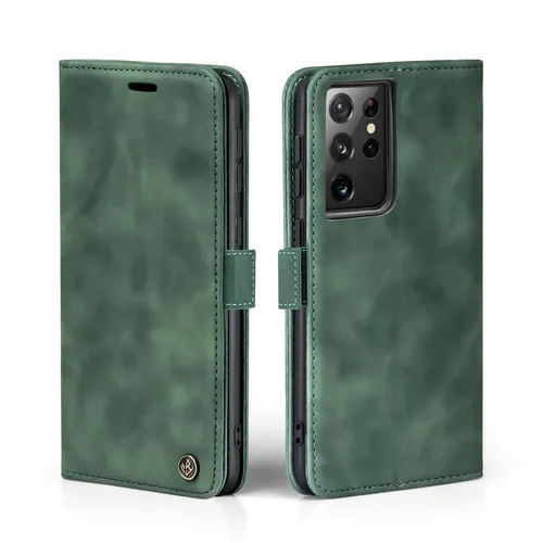 Handy Hülle für Samsung Galaxy S21 Ultra 5G Handyhülle Klapp Magnet Case Türkis